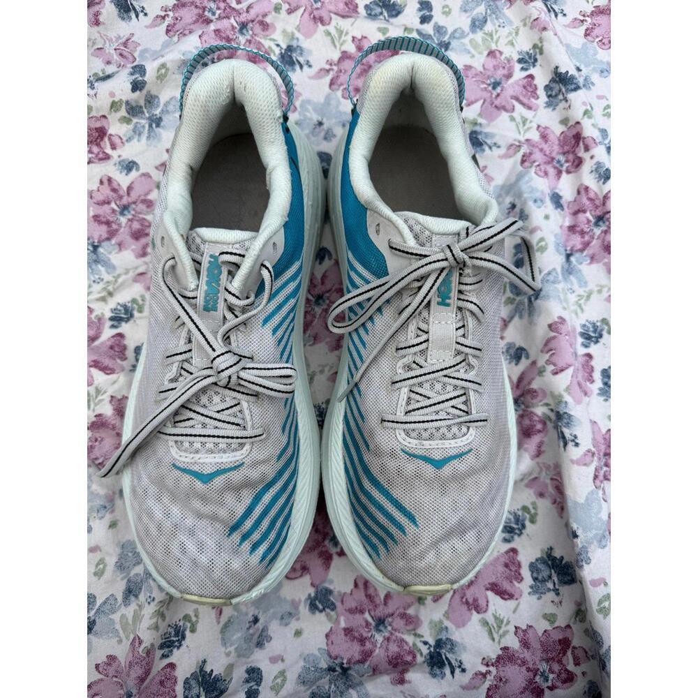 Hoka Women's Gray and Blue Running Shoes